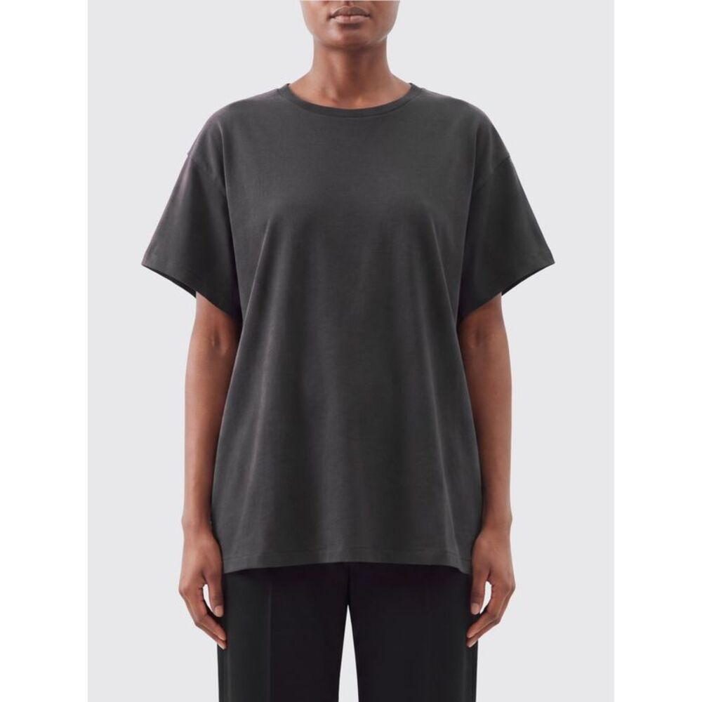 Khaite Women Relaxed-Fit Cotton Crewneck T-Shirt Khaite With Dropped Shoulders